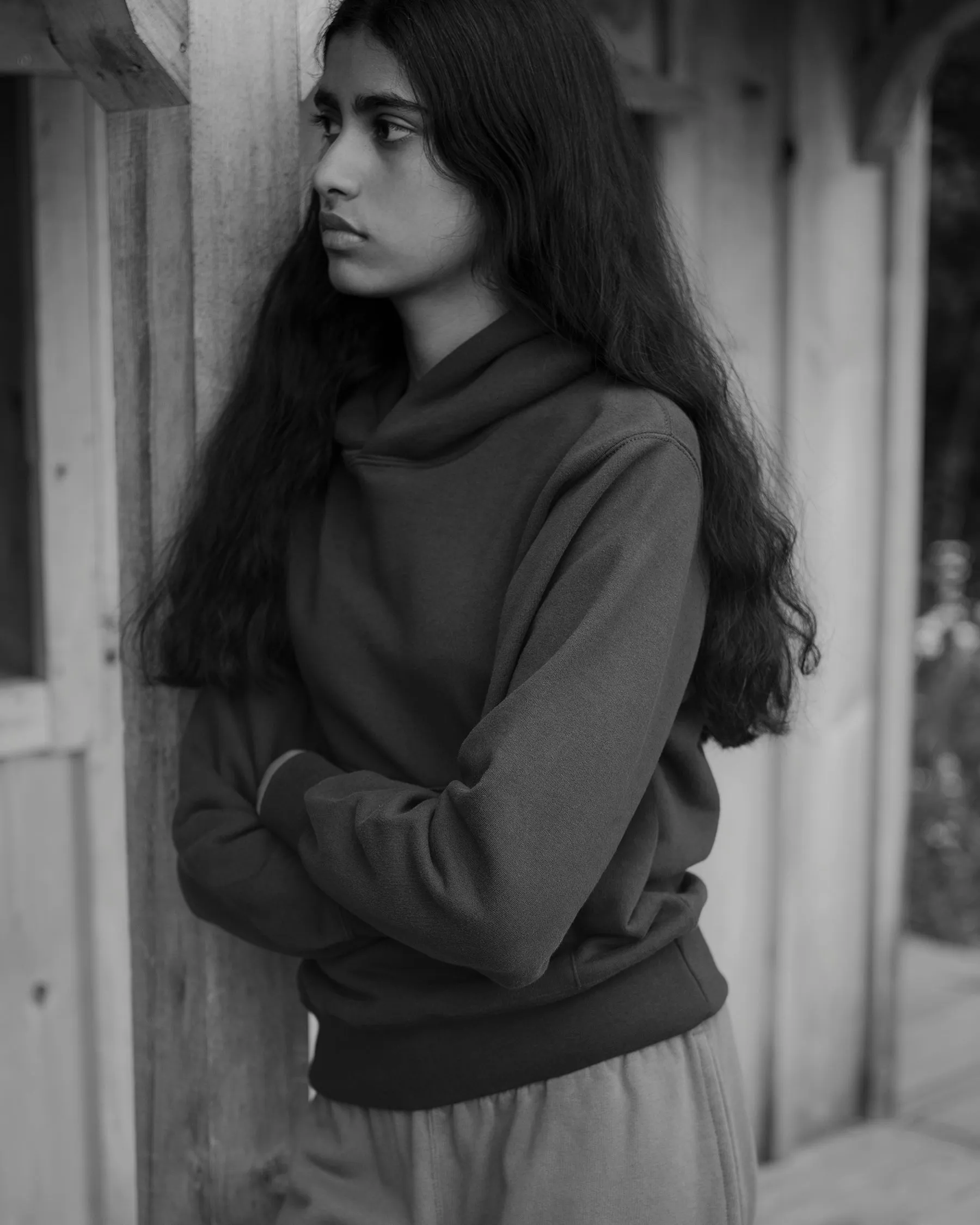 SENNA HOODED SWEATSHIRT - Shale Black sold by Body of Work product image thumbnail 3