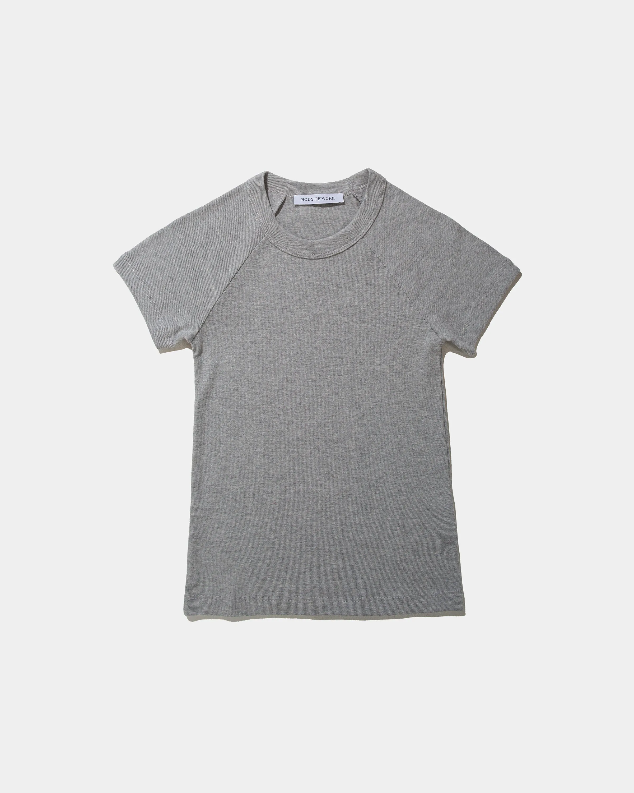 QUINCE SHORT SLEEVE T-SHIRT - Fine Rib Jersey - Heather Grey sold by Body of Work