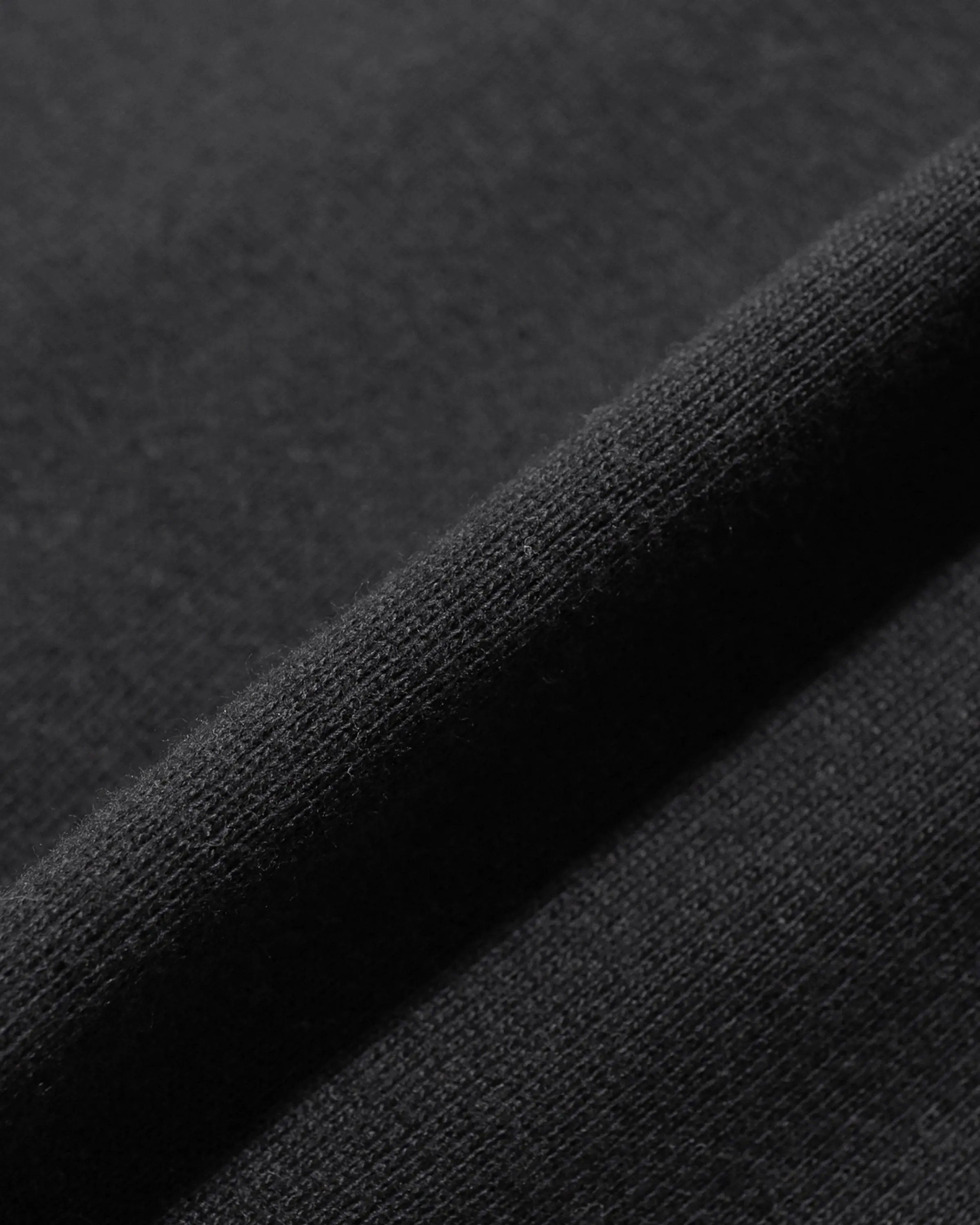 QUINCE LONG SLEEVE T-SHIRT - Fine Rib Jersey - Shale Black sold by Body of Work product image thumbnail 5