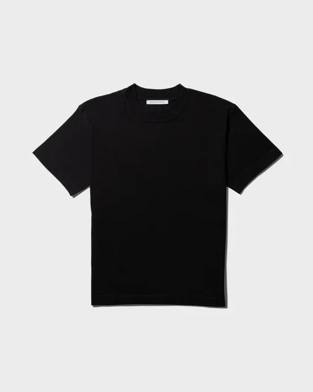 REED T-SHIRT - Black/Loam Brown Stitch sold by Body of Work
