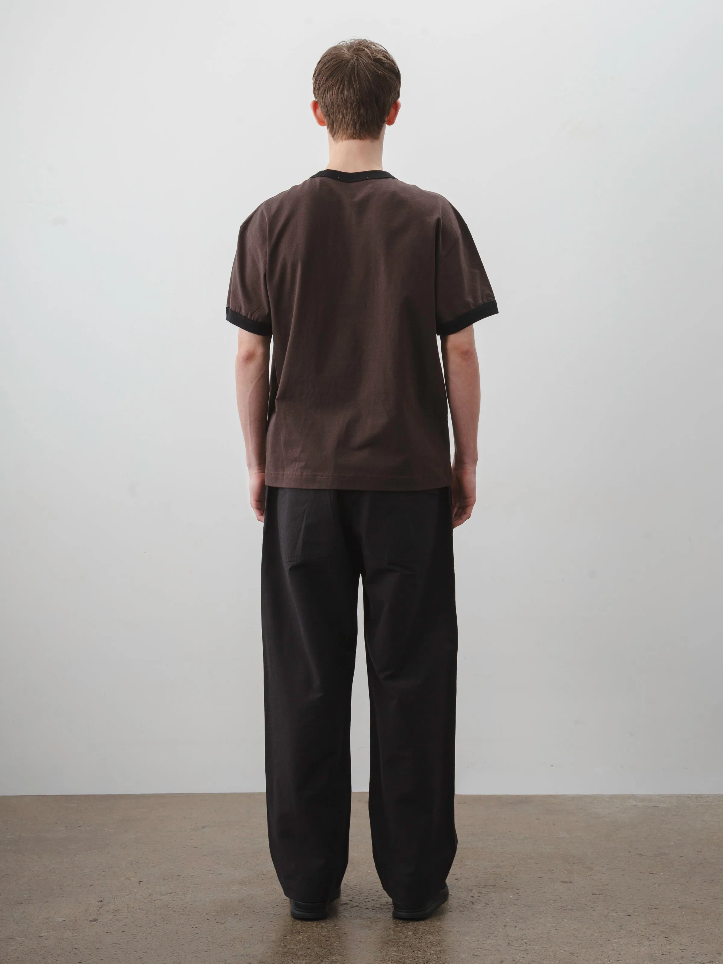 FINCH RINGER T-SHIRT - Combed Cotton Jersey - Loam/Black Rib sold by Body of Work product image thumbnail 2