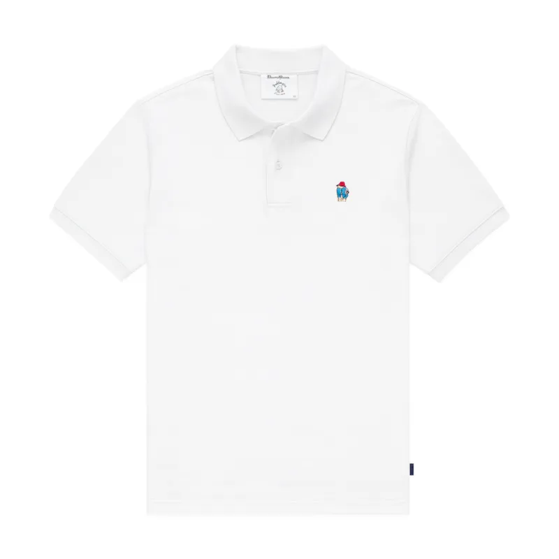 Paddington Bear Pique Polo White made by Rowing Blazers