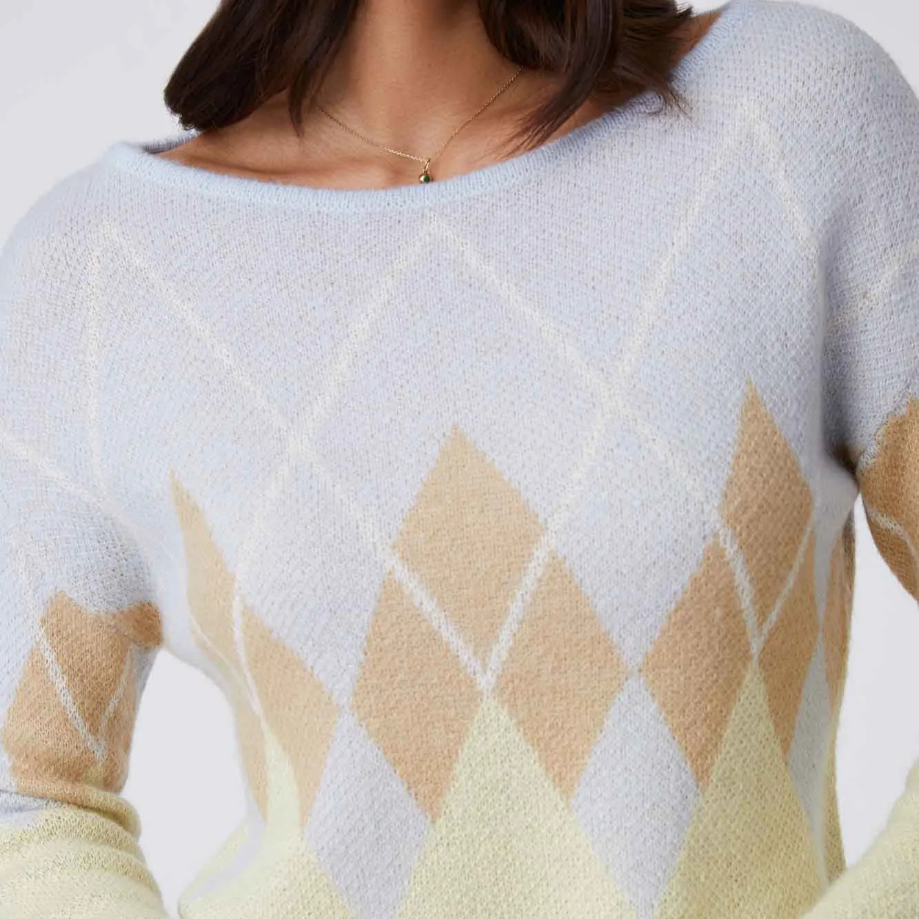 Women's Mohair Argyle Long Sleeve Top sold by Rowing Blazers product image thumbnail 5