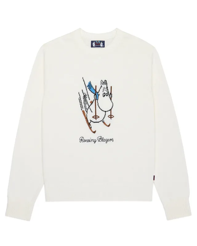 Men’s Moomin Cotton Ski Sweater White made by Rowing Blazers