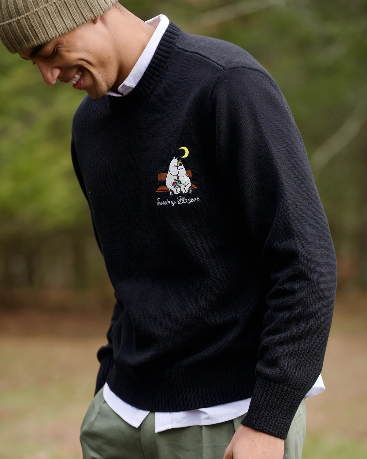 Men’s Moomin Cotton Sweater Black sold by Rowing Blazers product image thumbnail 5