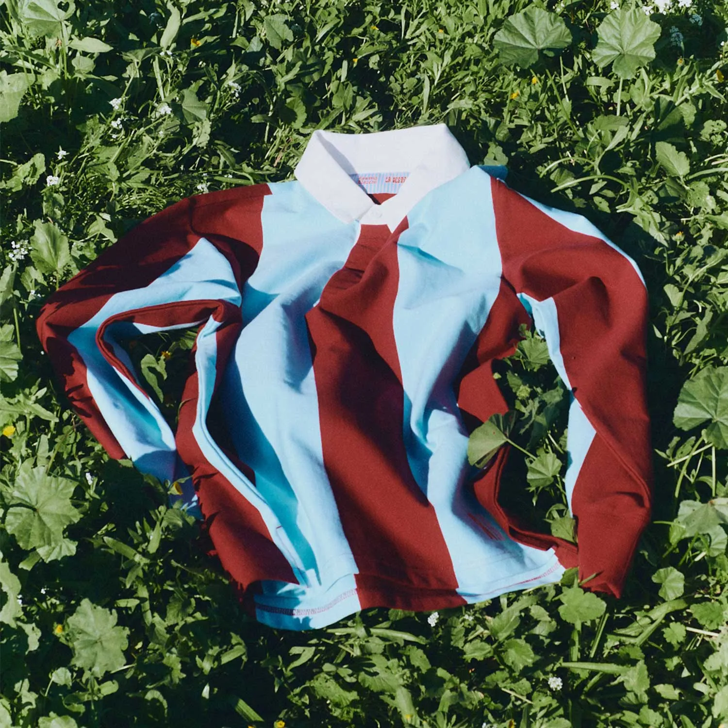 Women's La Veste Striped Rugby Blue and Burgundy sold by Rowing Blazers product image thumbnail 3