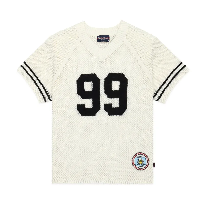 Men's Open Weave Sweater Jersey Cream sold by Rowing Blazers