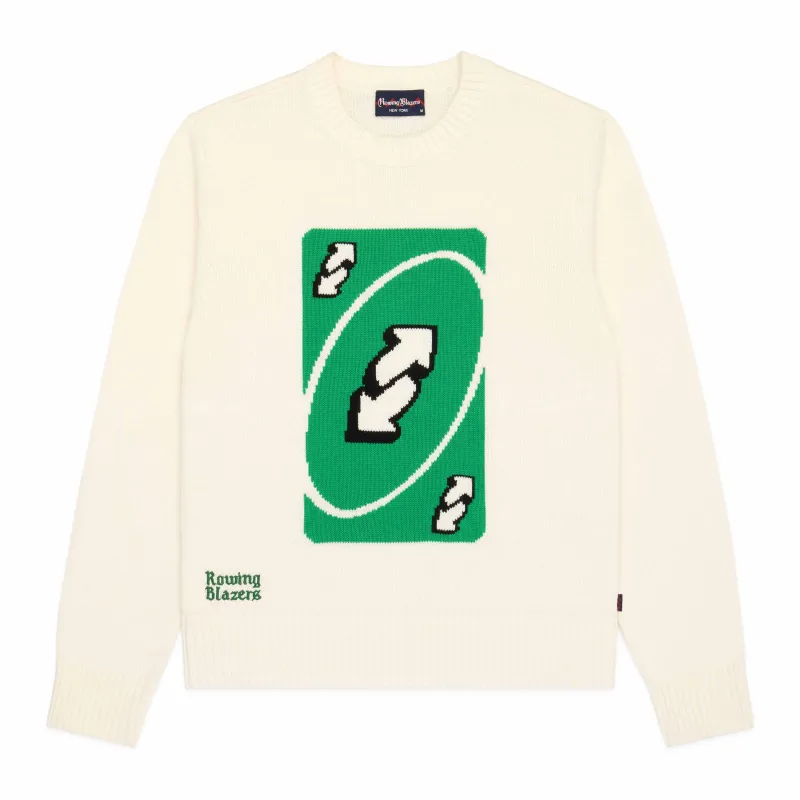 Men's UNO™ Reverse Cotton Cashmere Sweater Cream made by Rowing Blazers