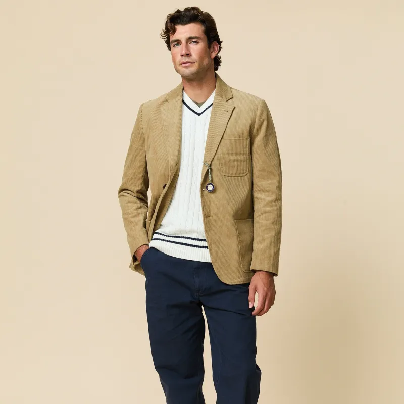 Men's Corduroy Patch Pocket Blazer Light Brown sold by Rowing Blazers