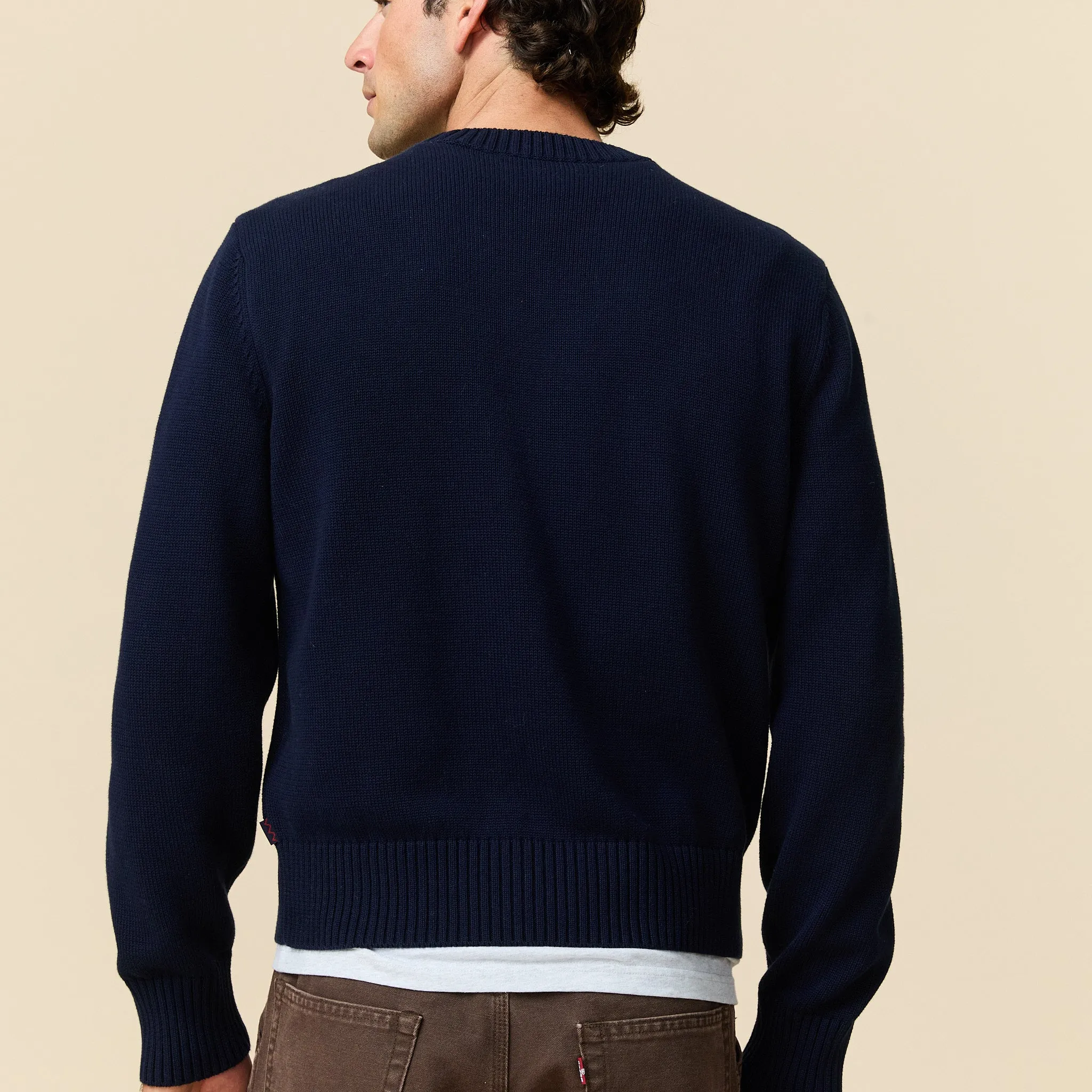 Men's Cotton Cowboy Pooh Sweater Navy sold by Rowing Blazers product image thumbnail 3