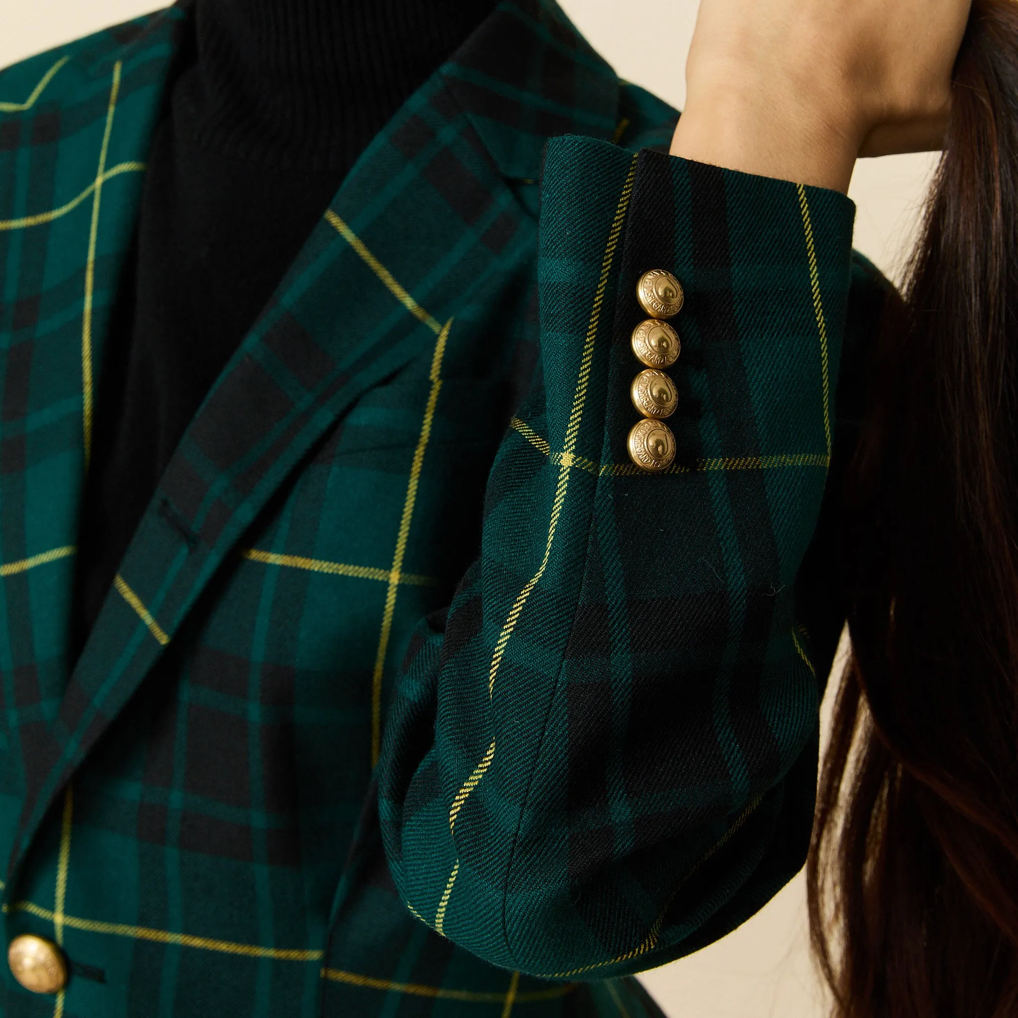 Women's Pleated Plaid Tartan Blazer Gordon Modern sold by Rowing Blazers product image thumbnail 3