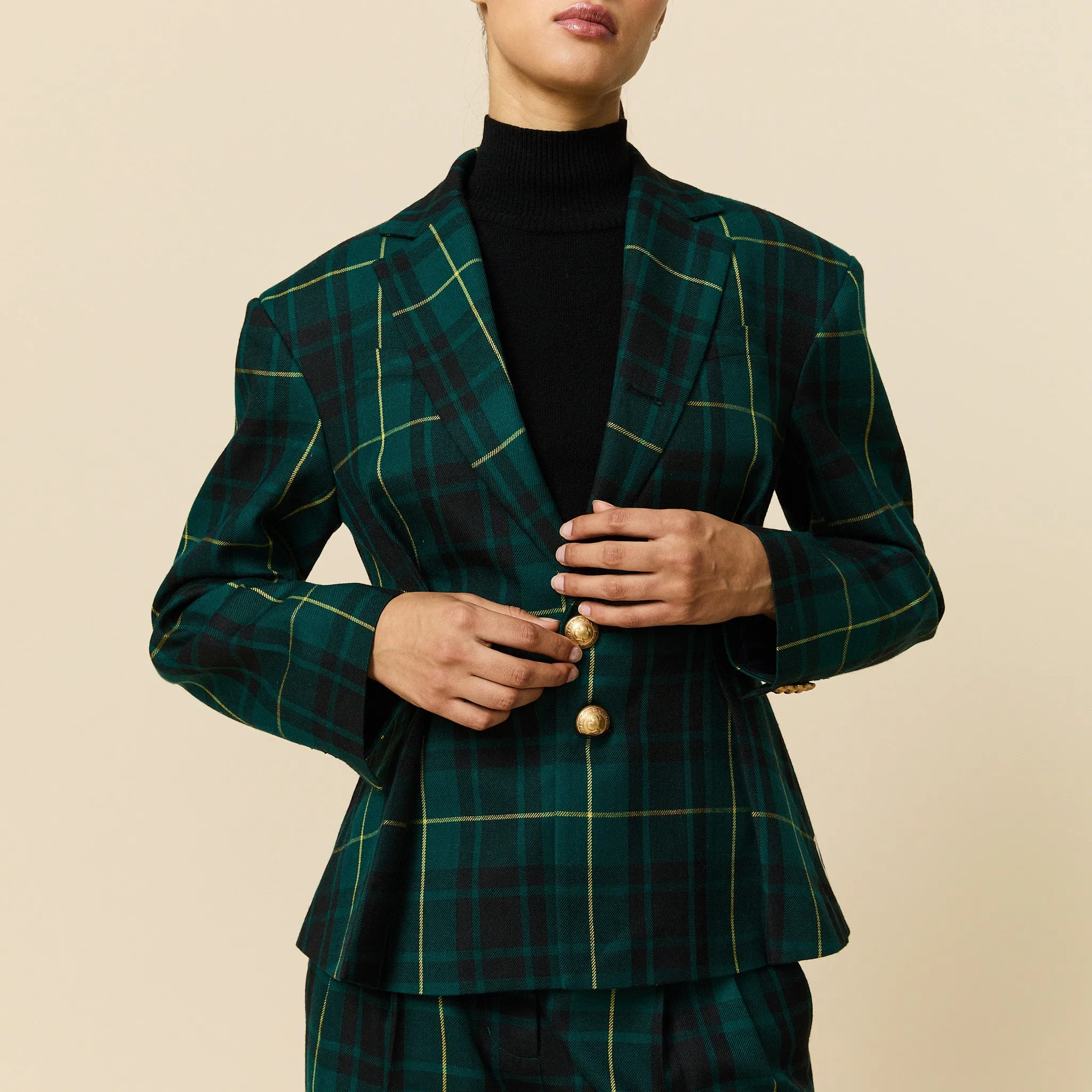 Women's Pleated Plaid Tartan Blazer Gordon Modern sold by Rowing Blazers product image thumbnail 4