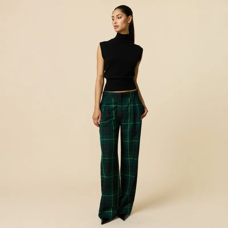 Women's Plaid Tartan Trousers Gordon Modern made by Rowing Blazers