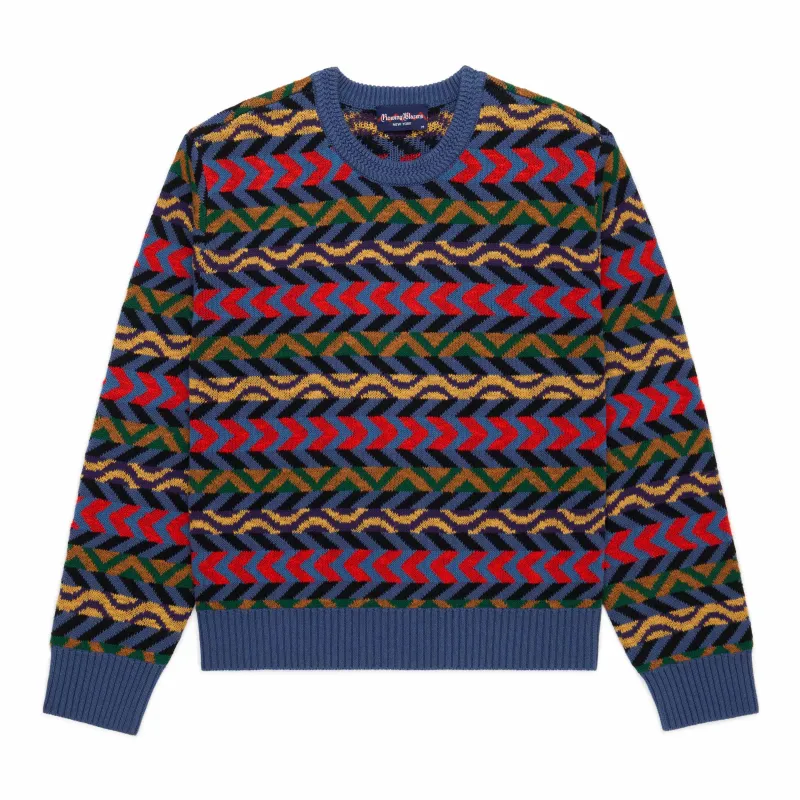 Men's Multi Stripe Sweater Bright Multi sold by Rowing Blazers