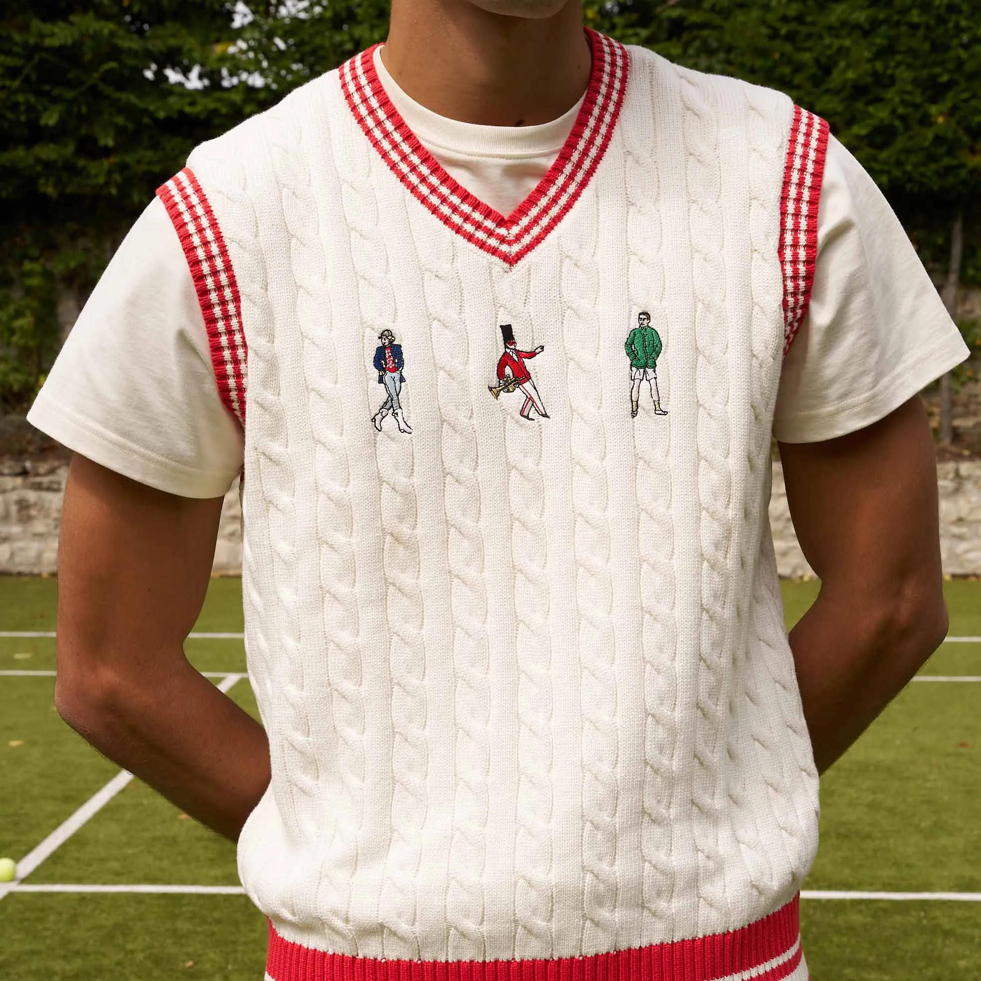 Men's Cotton Club Henries Sweater Vest White sold by Rowing Blazers product image thumbnail 2