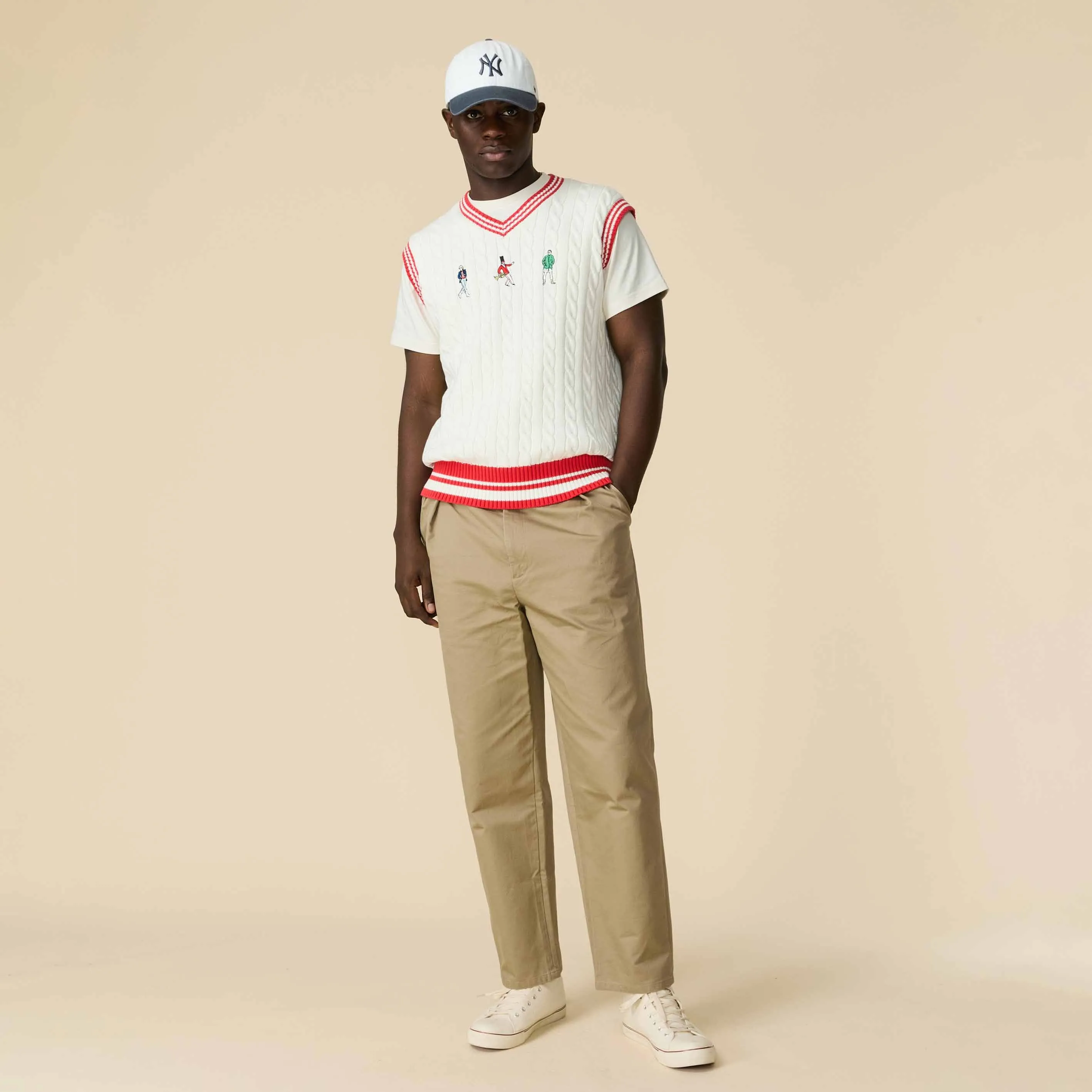 Men's Cotton Club Henries Sweater Vest White sold by Rowing Blazers product image thumbnail 3