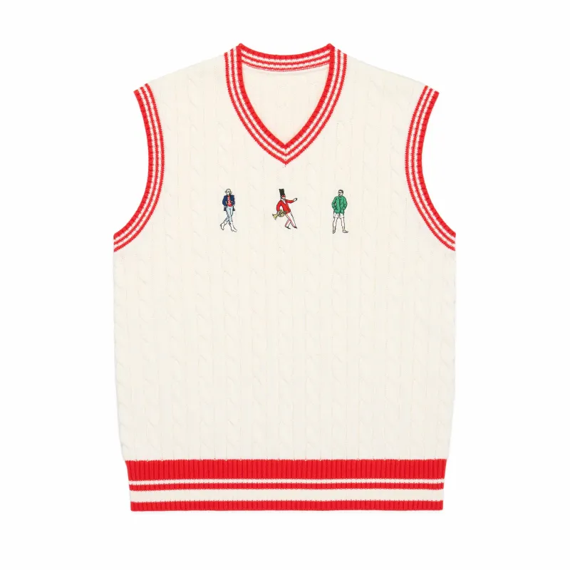 Men's Cotton Club Henries Sweater Vest White sold by Rowing Blazers