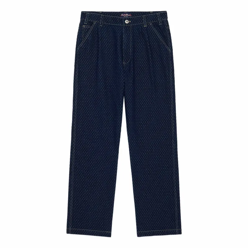 Men's Indigo Jacquard Denim Pant Navy sold by Rowing Blazers