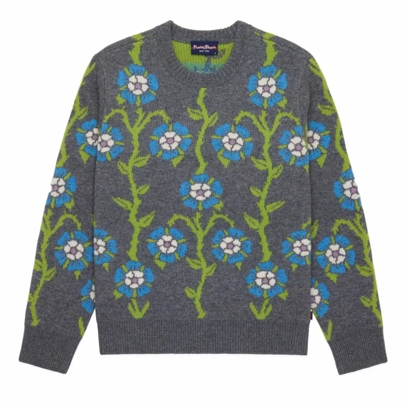 Roses Sweater Heather Grey Multi made by Rowing Blazers