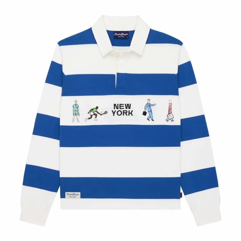 Men's Cotton New York Rugby Blue White Stripe sold by Rowing Blazers