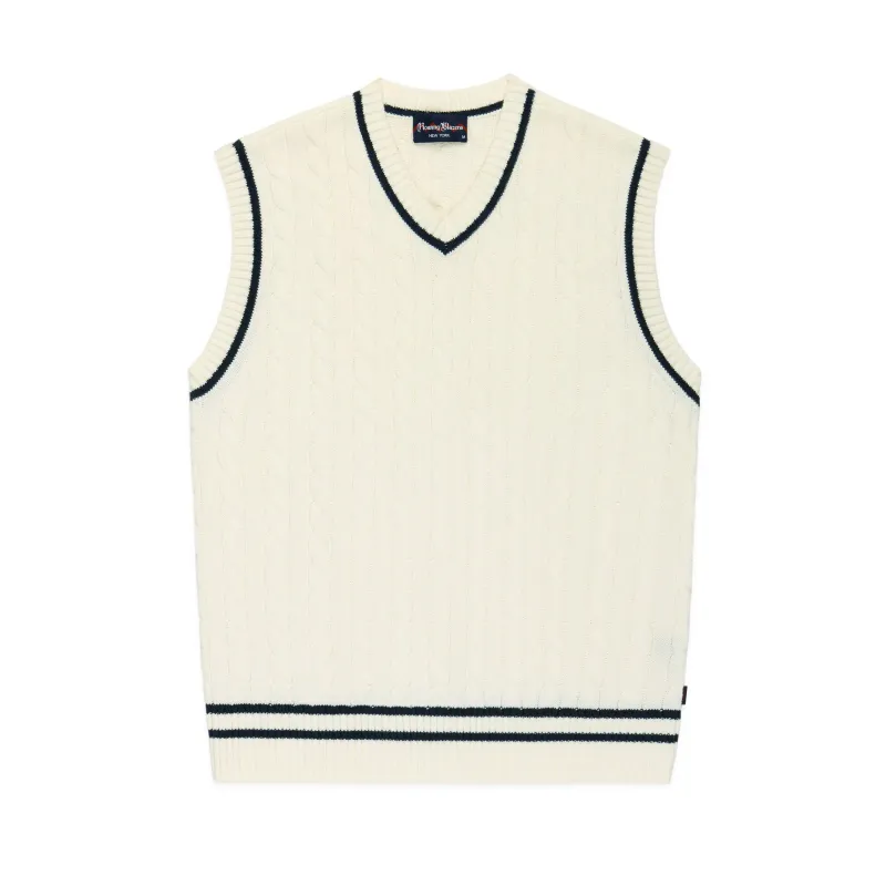 Men's Cotton Cricket Vest White sold by Rowing Blazers