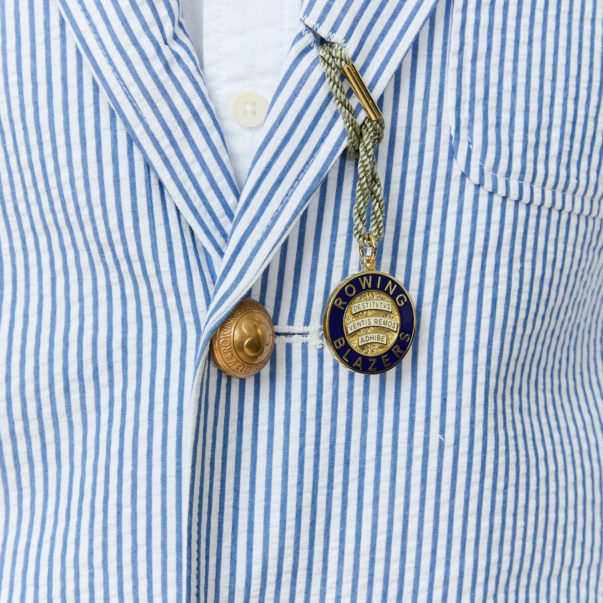 Men's Seersucker Ripley Blazer Blue sold by Rowing Blazers product image thumbnail 5