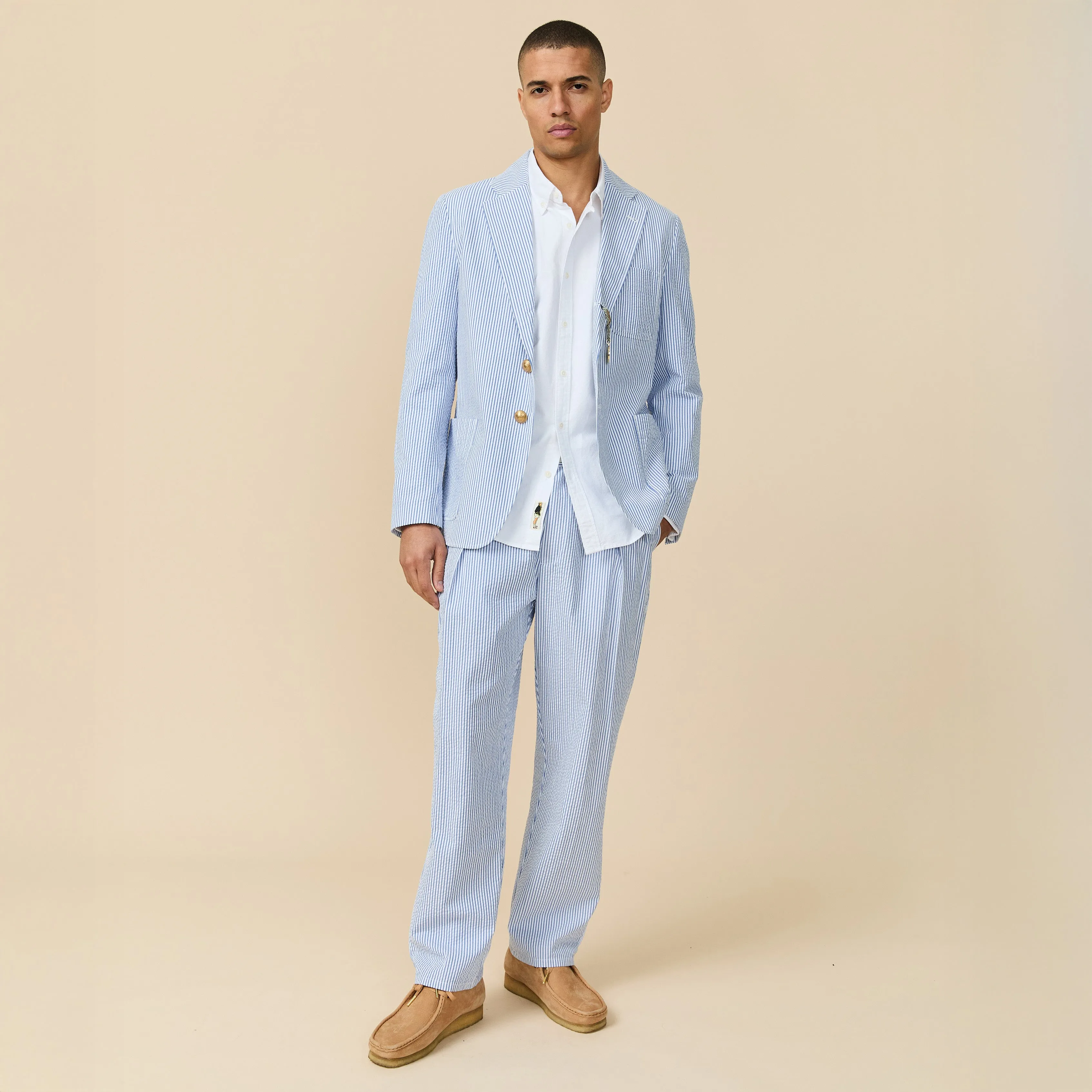Men's Seersucker Ripley Blazer Blue sold by Rowing Blazers product image thumbnail 2