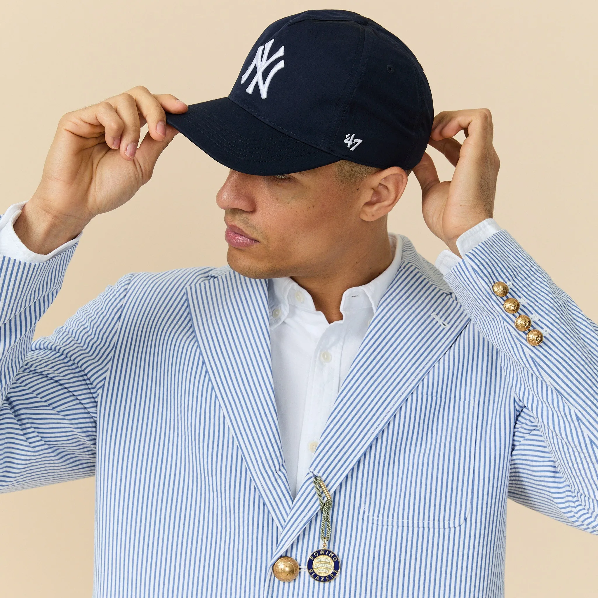 Men's Seersucker Ripley Blazer Blue sold by Rowing Blazers product image thumbnail 4