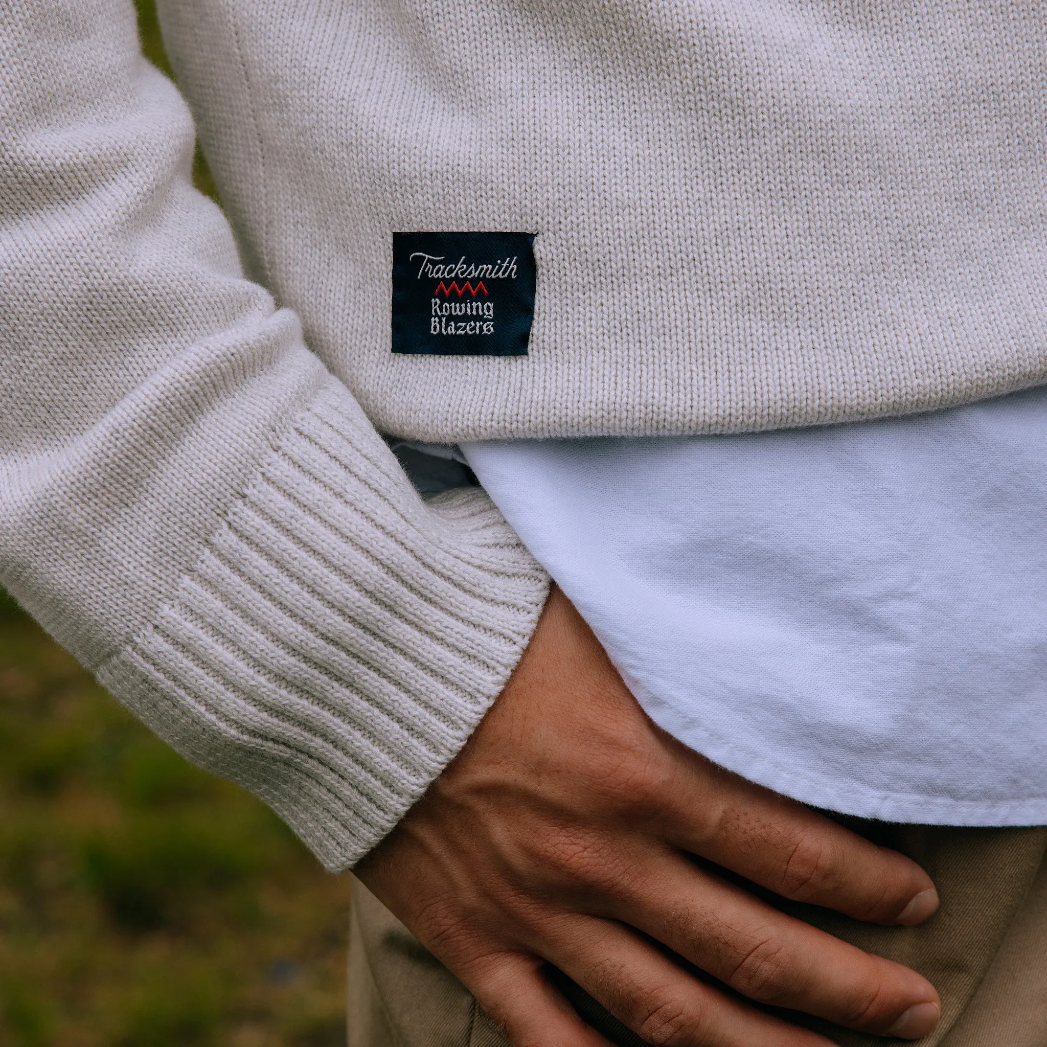 Men's Tracksmith Cotton Jogger Sweater Heather Natural sold by Rowing Blazers product image thumbnail 4