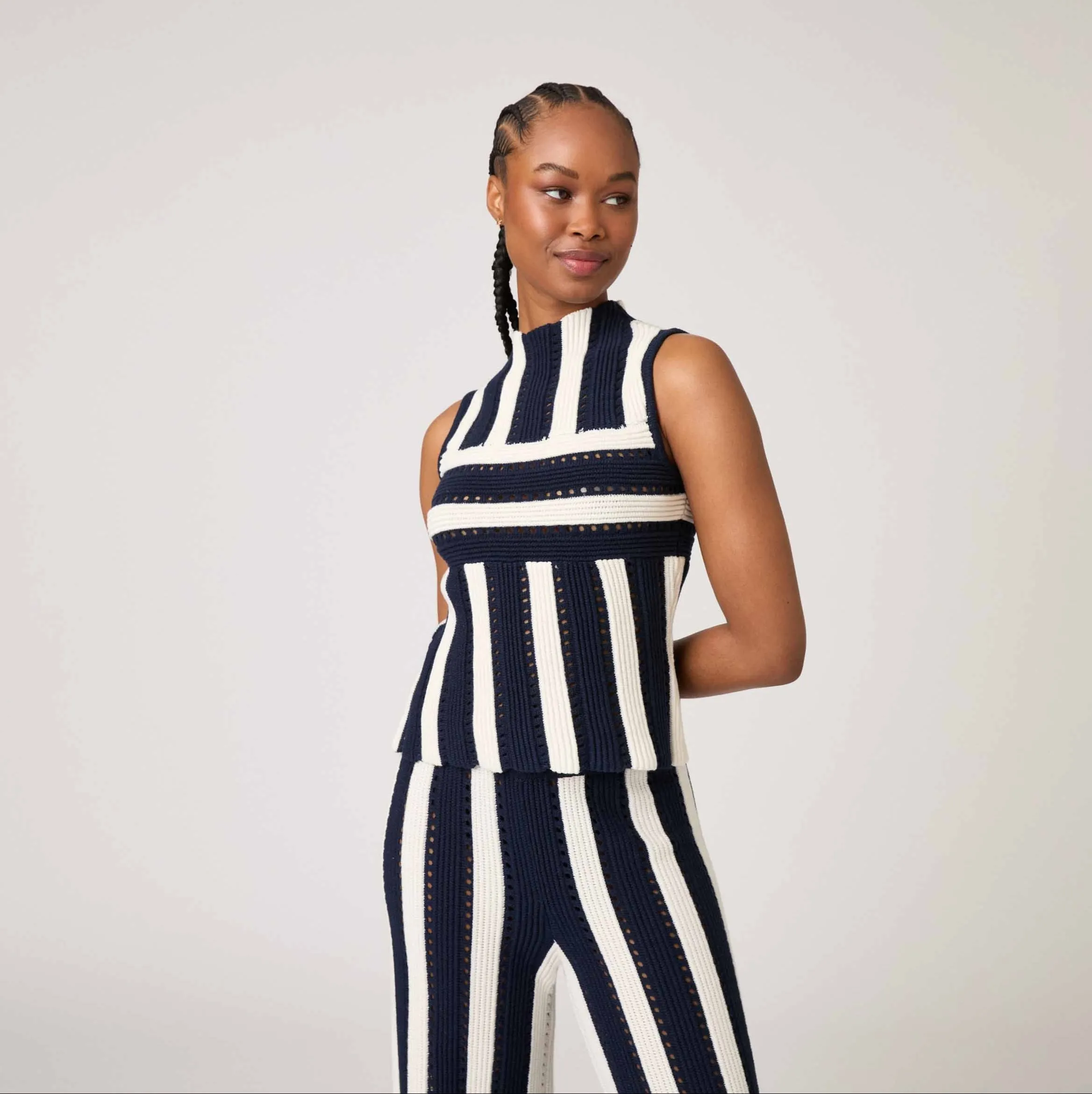 Women's Knit Stripe Tank Navy sold by Rowing Blazers product image thumbnail 5