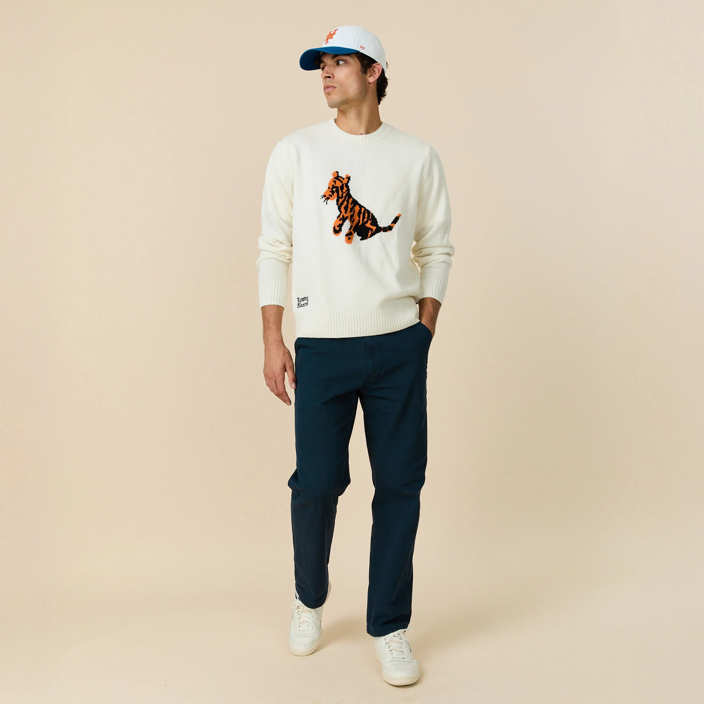Men's Tigger Cashmere Sweater Ivory sold by Rowing Blazers product image thumbnail 2