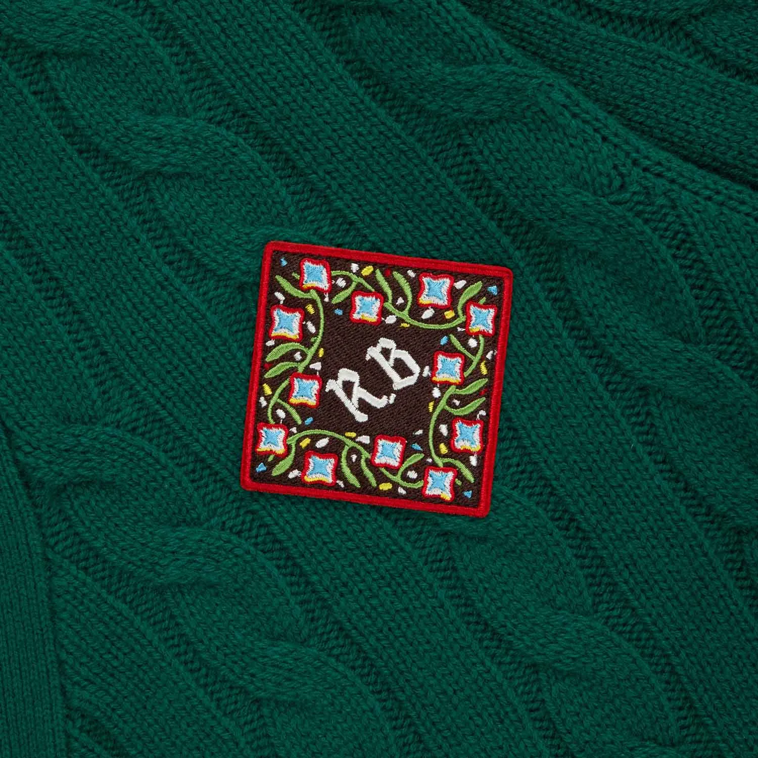 Men's Cashmere Cableknit Cardigan Evergreen sold by Rowing Blazers product image thumbnail 5