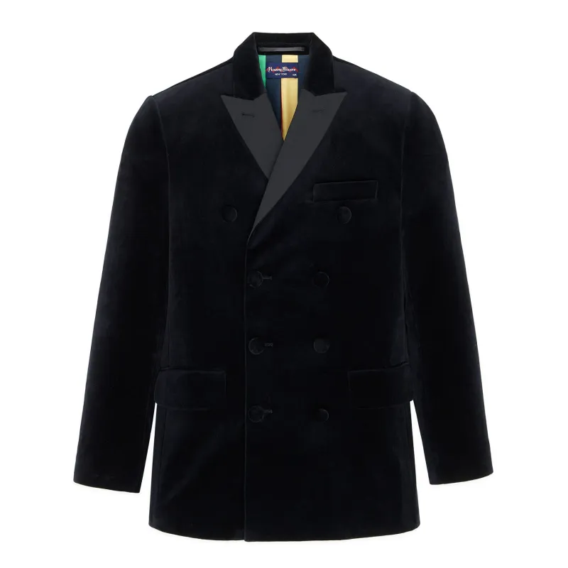 Men's Velvet Tuxedo Jacket Black sold by Rowing Blazers