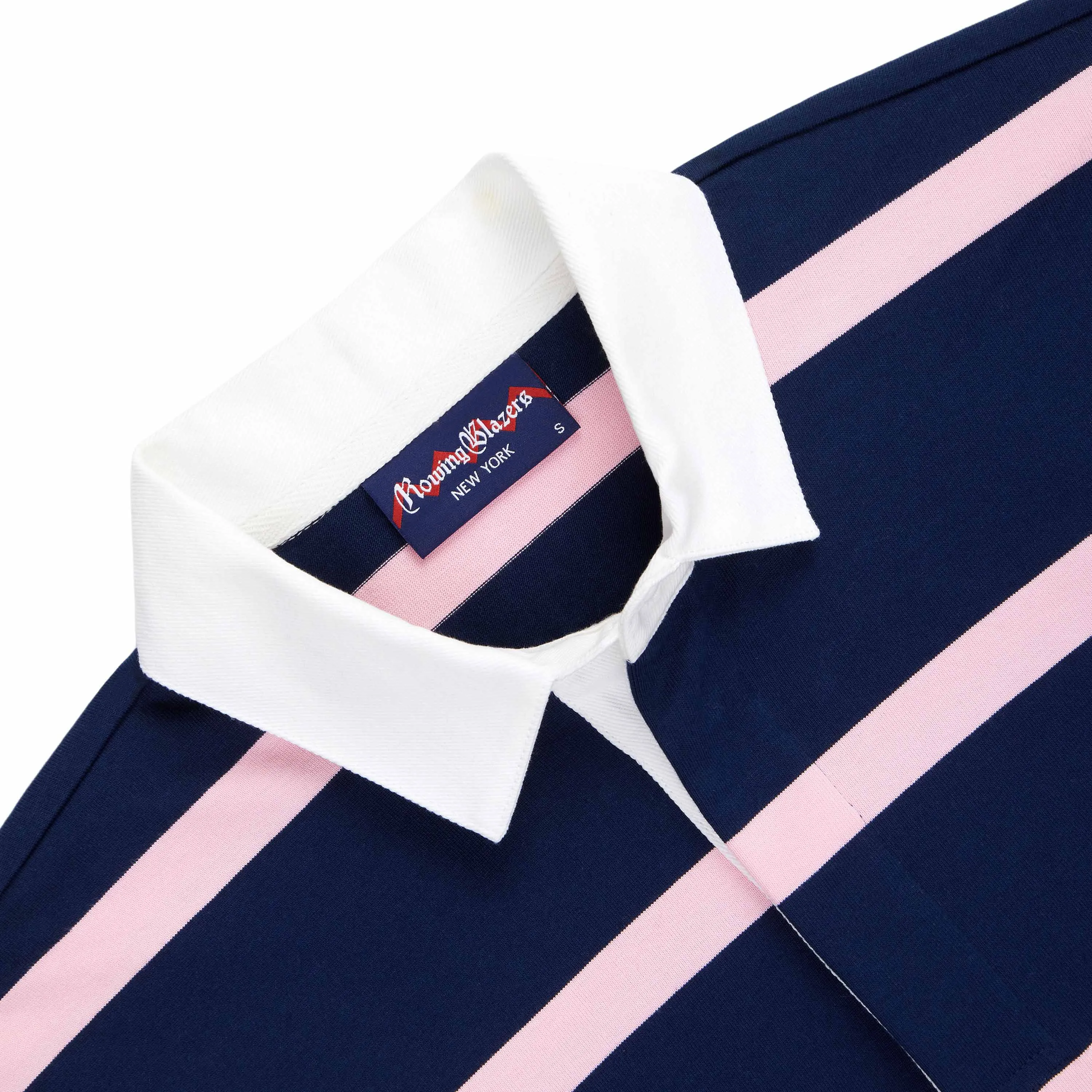 Women's Cotton Stripe Rugby Dress Pink and Navy sold by Rowing Blazers product image thumbnail 3