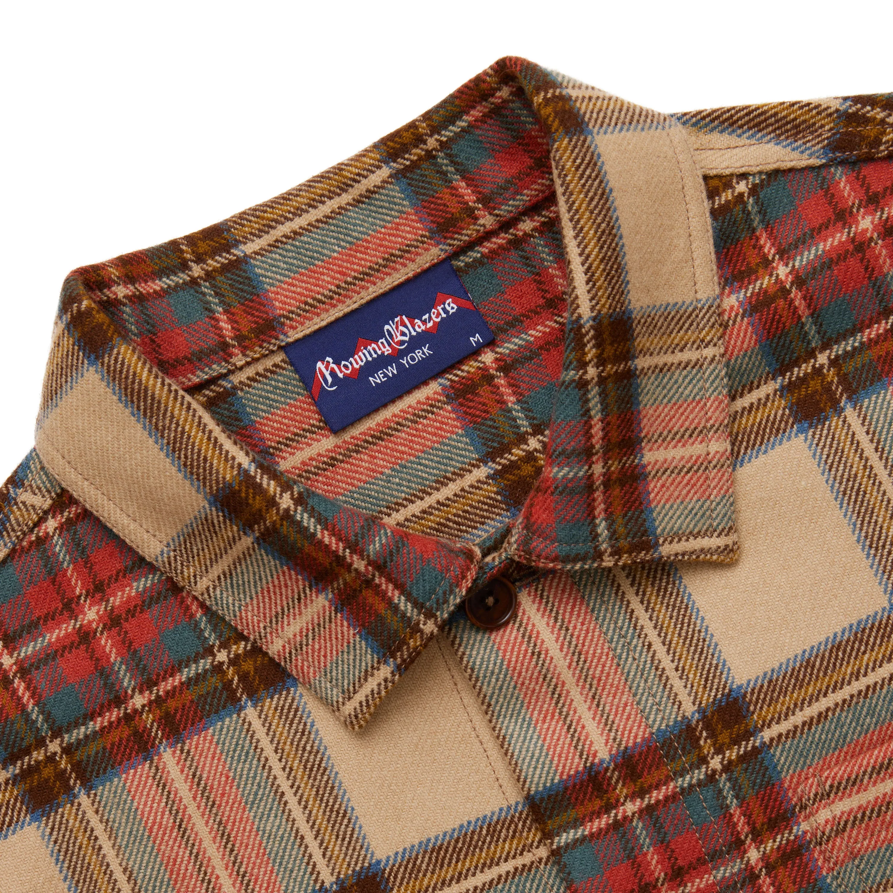 Men's Wool Stewart Tartan Chore Jacket Neutral Plaid sold by Rowing Blazers product image thumbnail 3