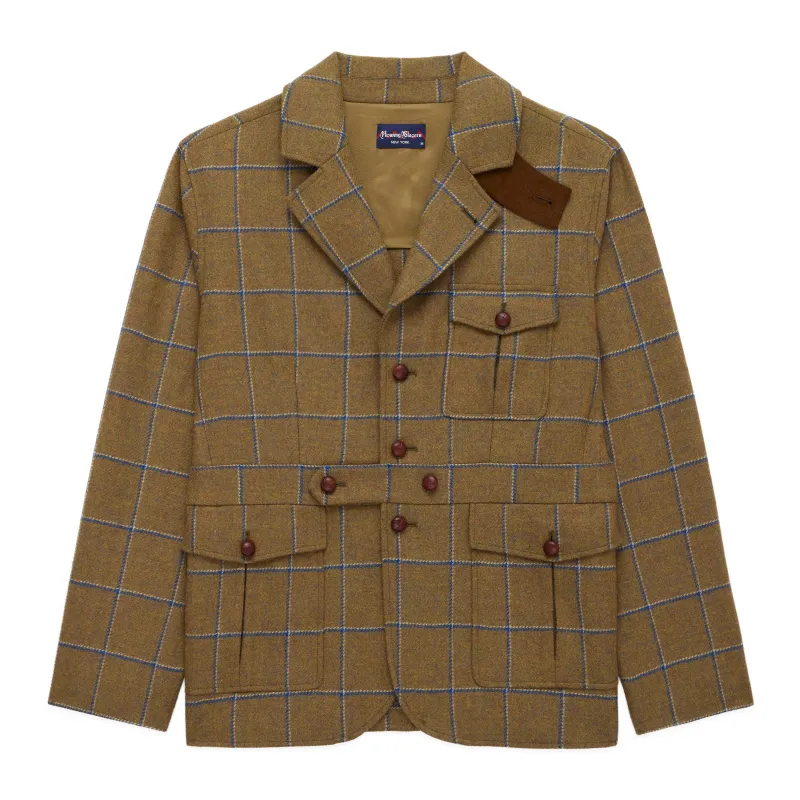 Men's Wool Norfolk Jacket Green sold by Rowing Blazers