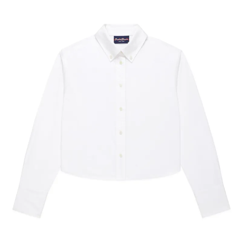 Women's Cropped Oxford Shirt White sold by Rowing Blazers