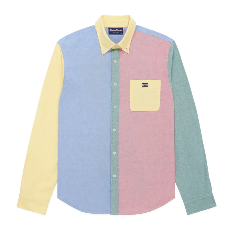 Men's Classic Cotton Colorblock Shirt Heritage Multi-Color made by Rowing Blazers