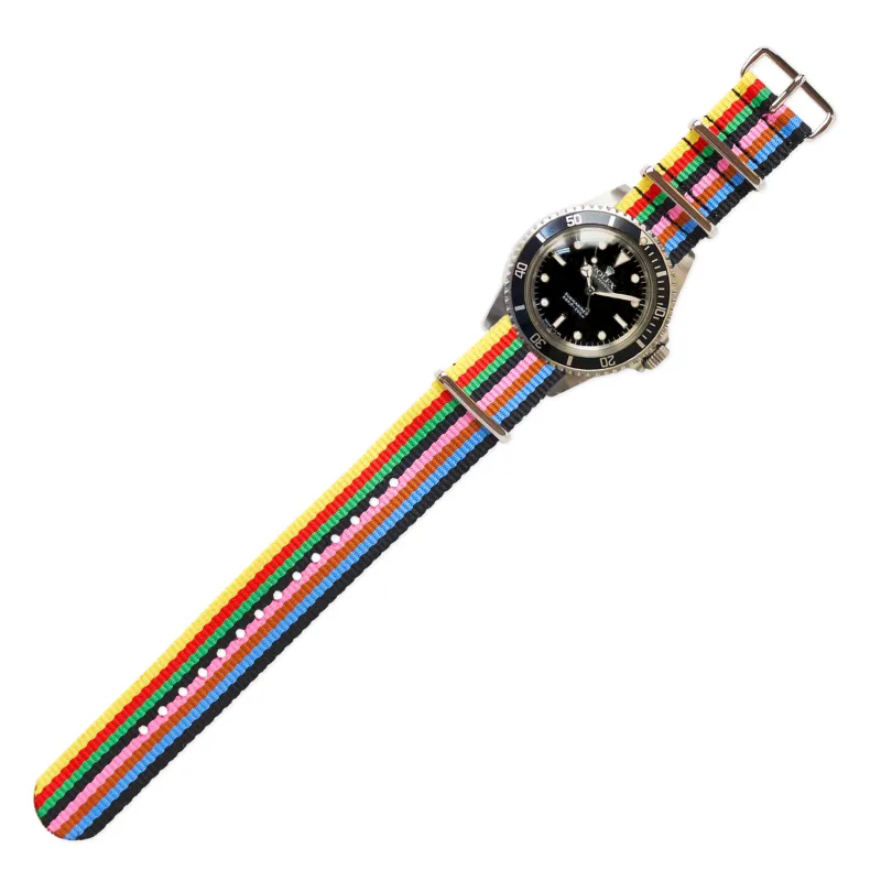 Watch Strap in Croquet Stripe sold by Rowing Blazers
