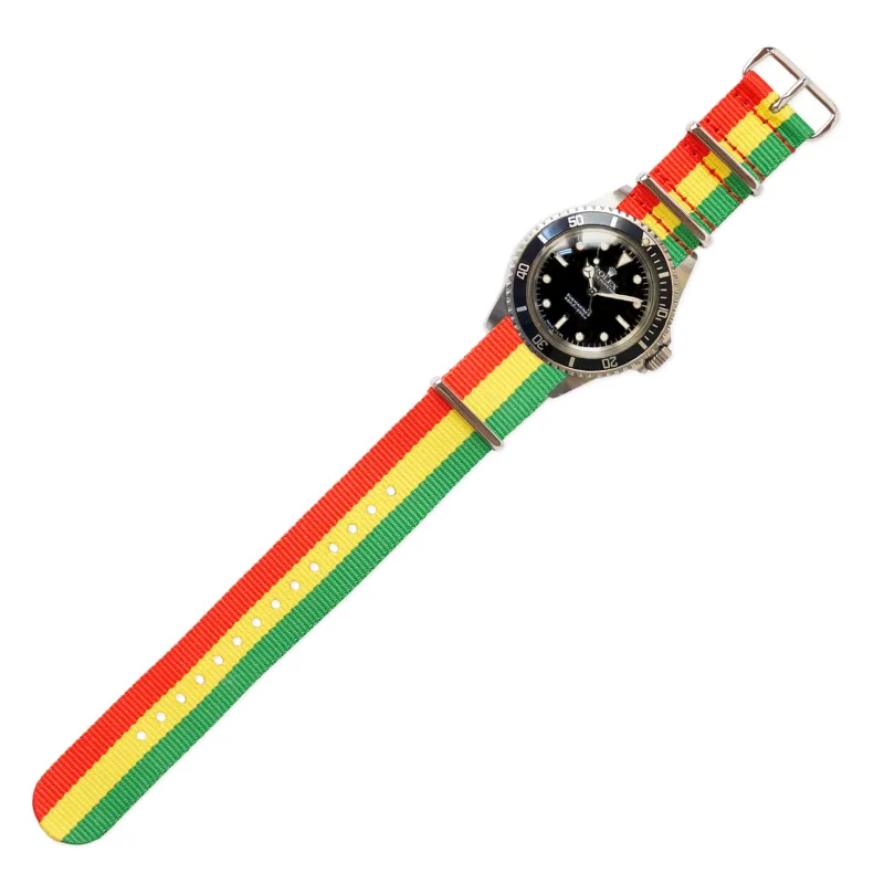 Watch Strap in Red, Yellow and Green sold by Rowing Blazers