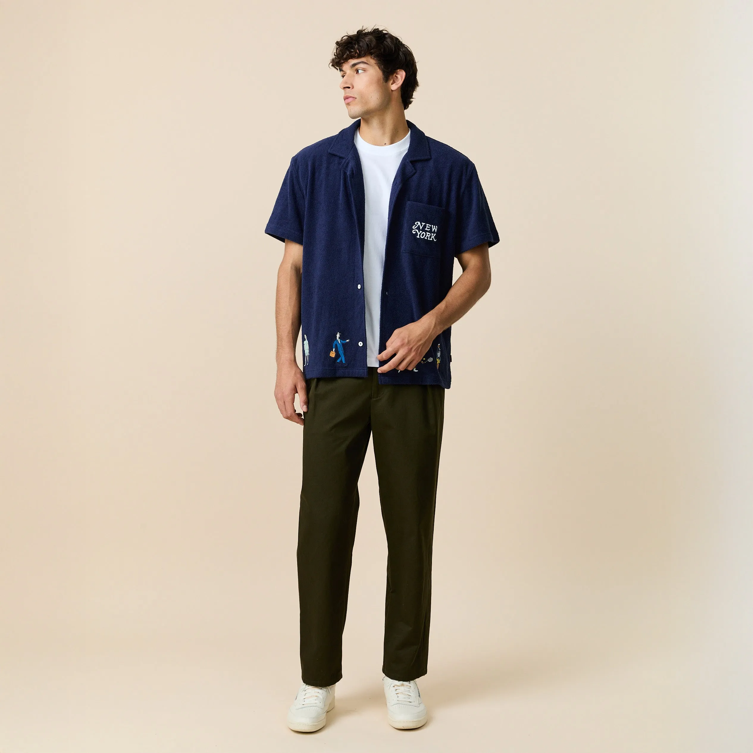 Men's Cotton Twill Pleated Relaxed Pant Dark Olive sold by Rowing Blazers product image thumbnail 2