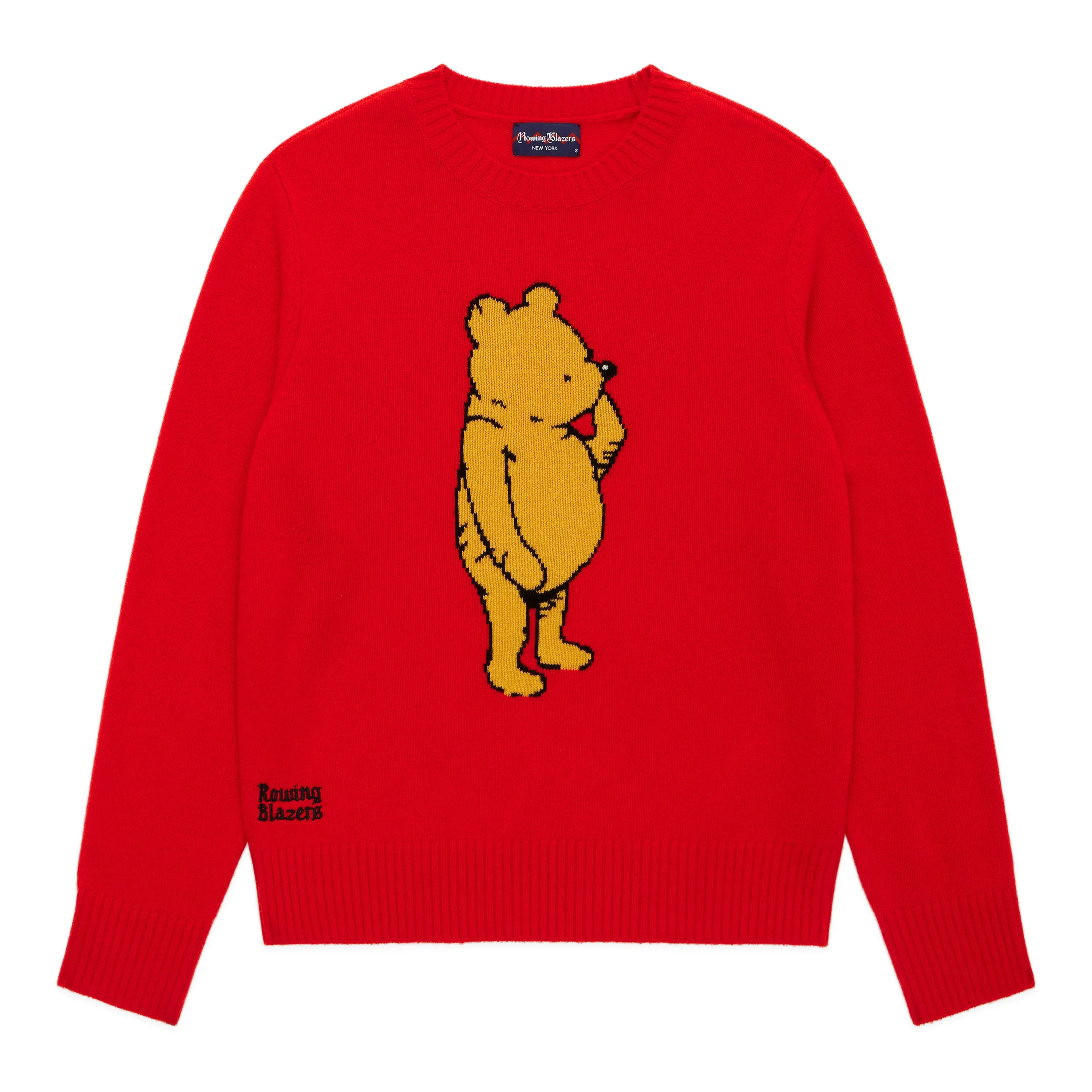 Cashmere Winnie-the-Pooh Sweater Red sold by Rowing Blazers
