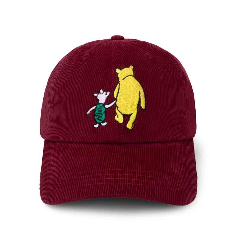 Winnie-the-Pooh & Piglet Corduroy Dad Hat made by Rowing Blazers