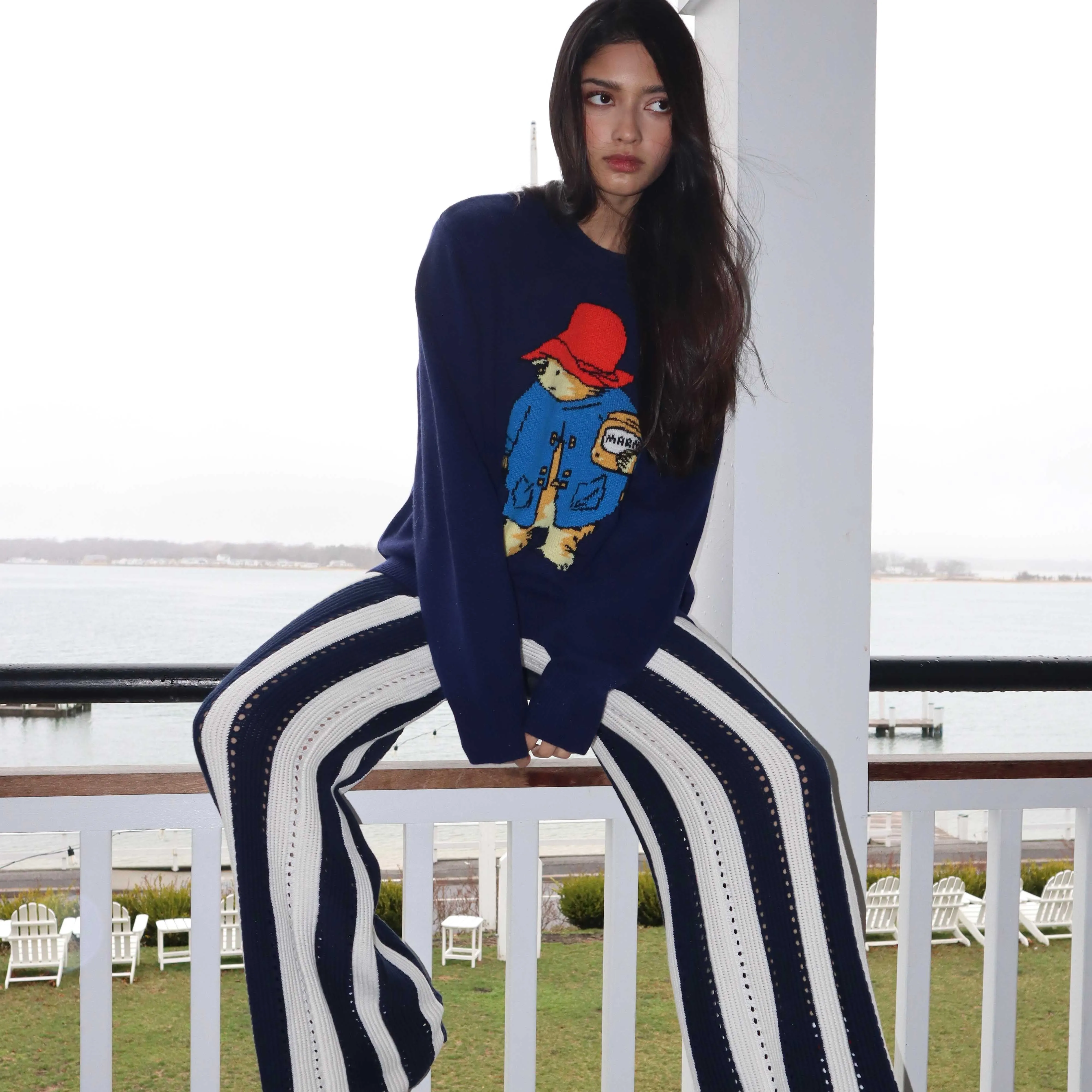 Paddington Bear Cashmere Sweater Navy sold by Rowing Blazers product image thumbnail 5