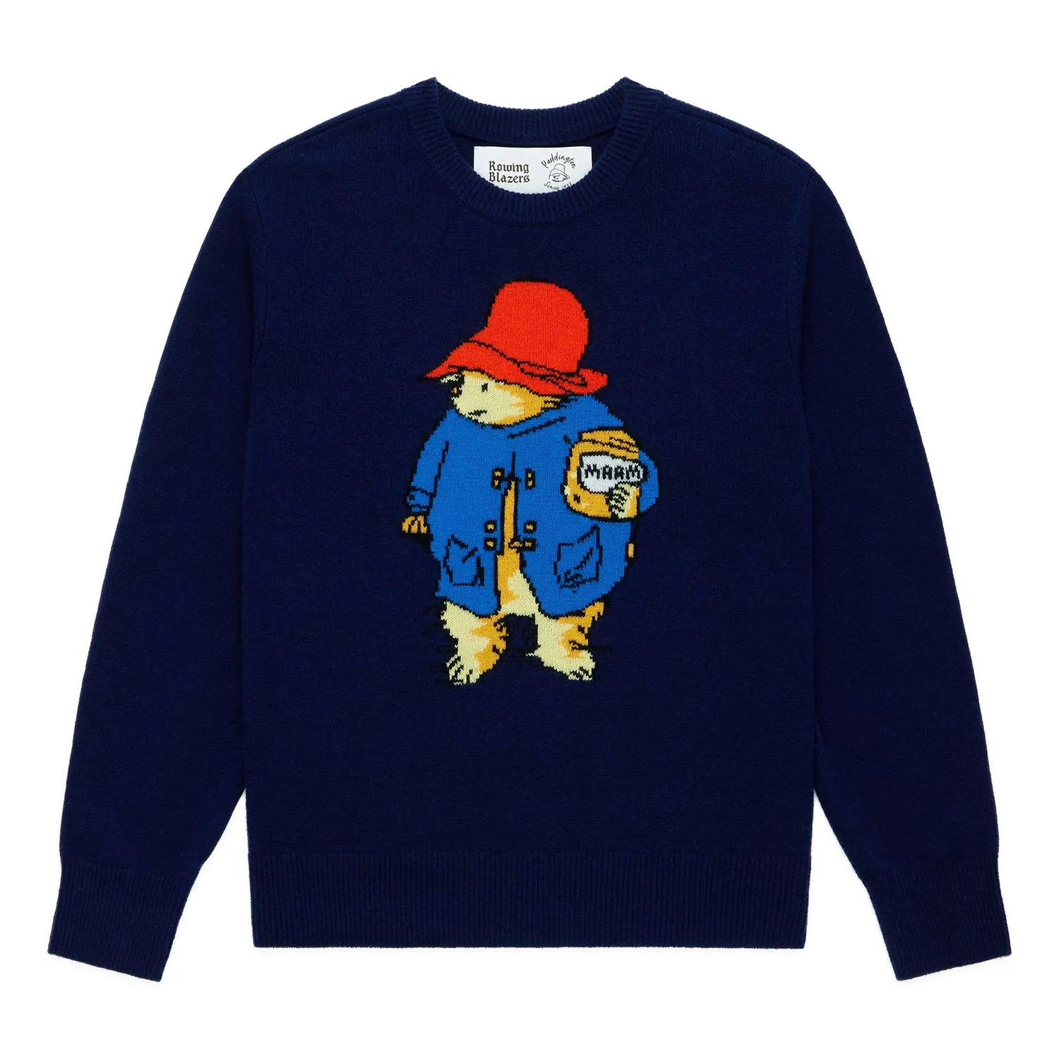 Paddington Bear Cashmere Sweater Navy sold by Rowing Blazers