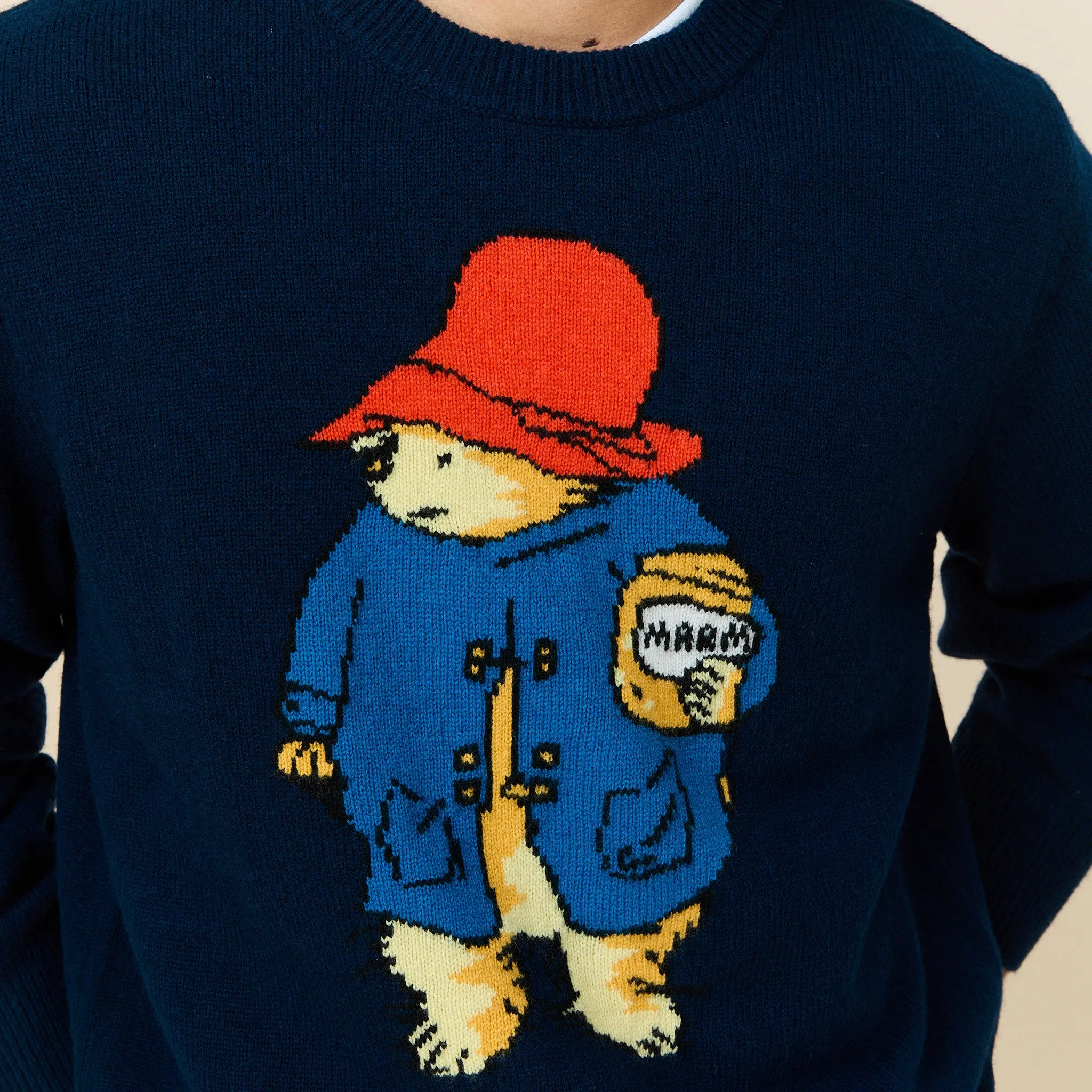 Paddington Bear Cashmere Sweater Navy sold by Rowing Blazers product image thumbnail 3