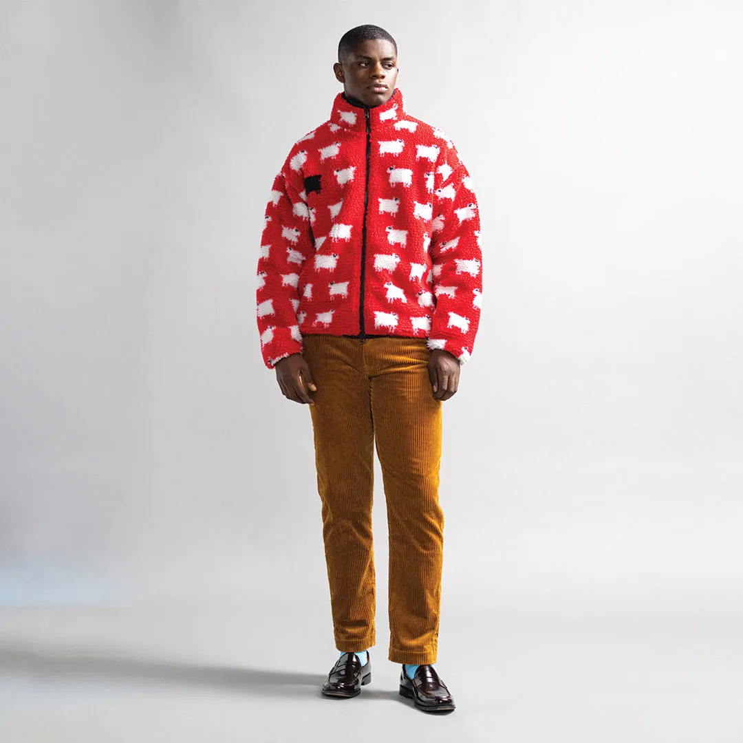 Men's Sheep Sherpa Jacket Diana Red sold by Rowing Blazers product image thumbnail 3
