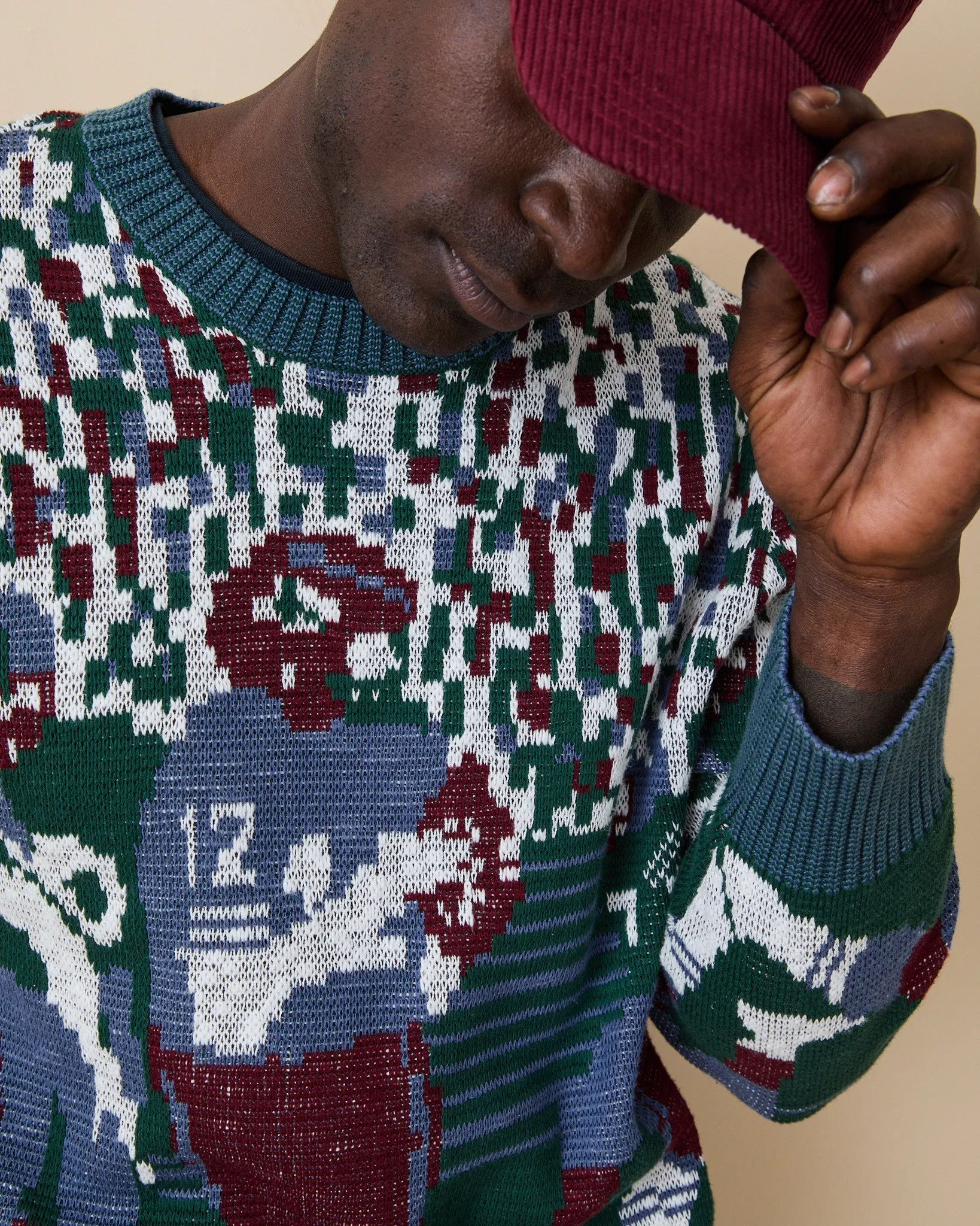 Men's Cotton Football Sweater Green sold by Rowing Blazers product image thumbnail 5