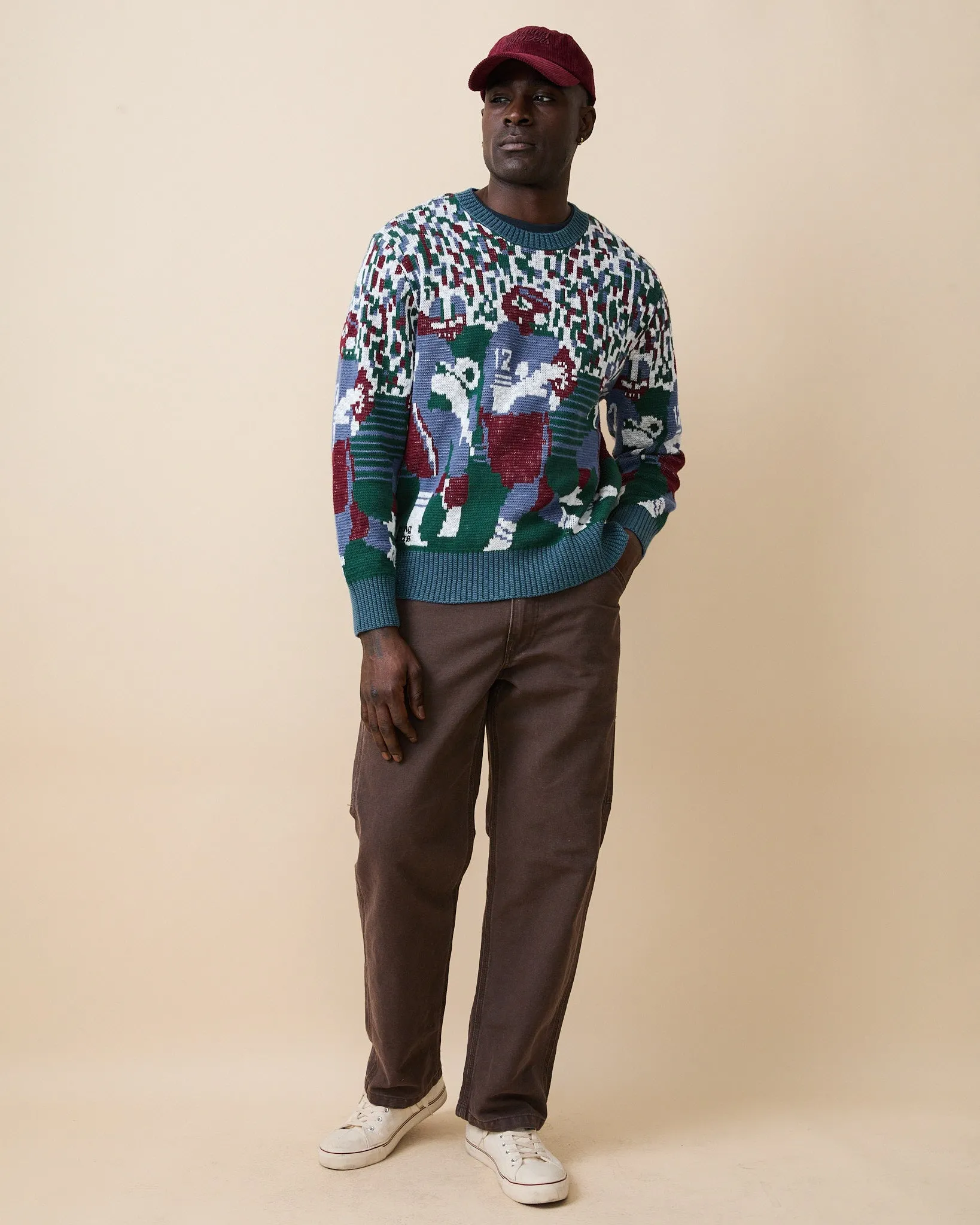 Men's Cotton Football Sweater Green sold by Rowing Blazers product image thumbnail 4