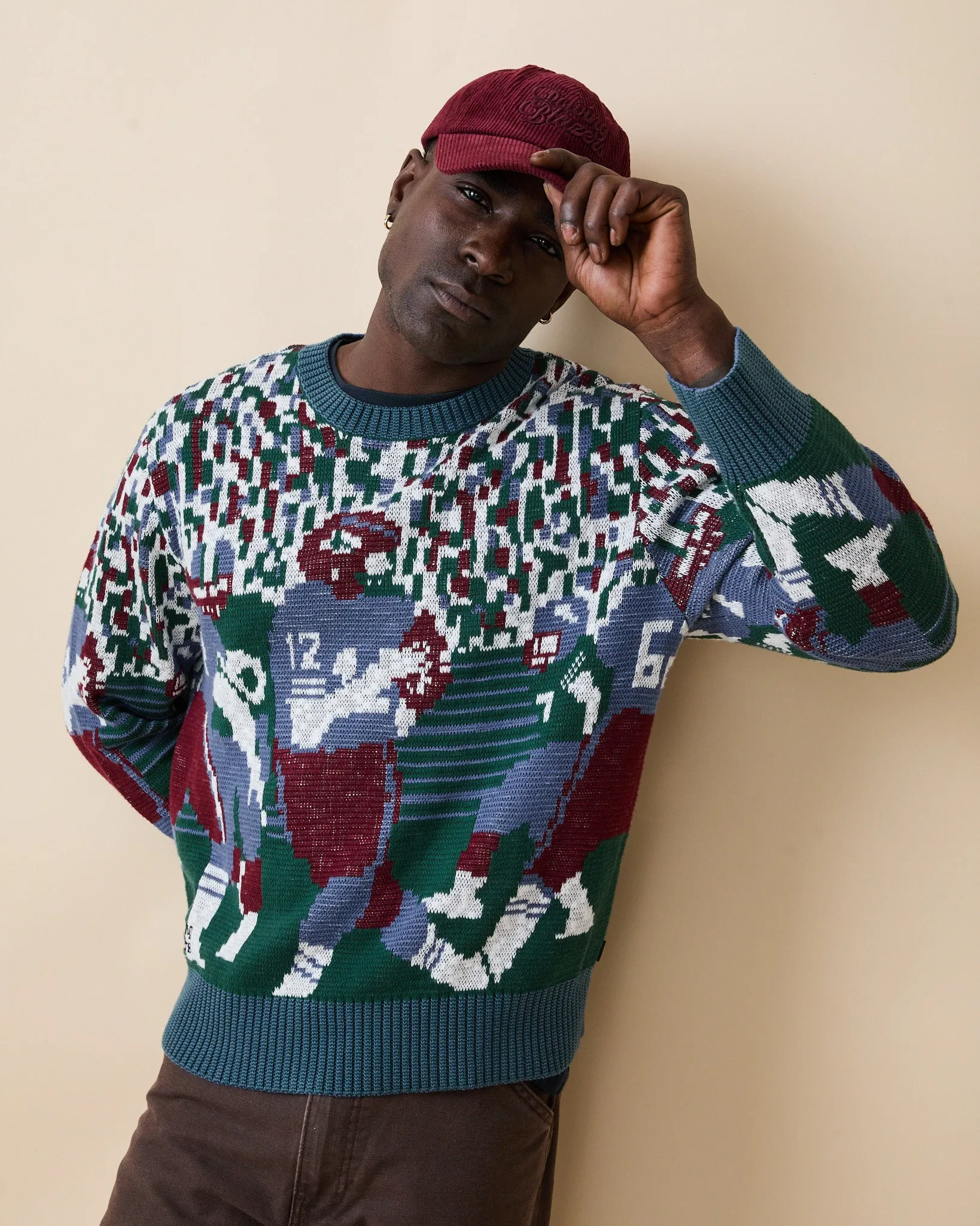 Men's Cotton Football Sweater Green sold by Rowing Blazers product image thumbnail 3